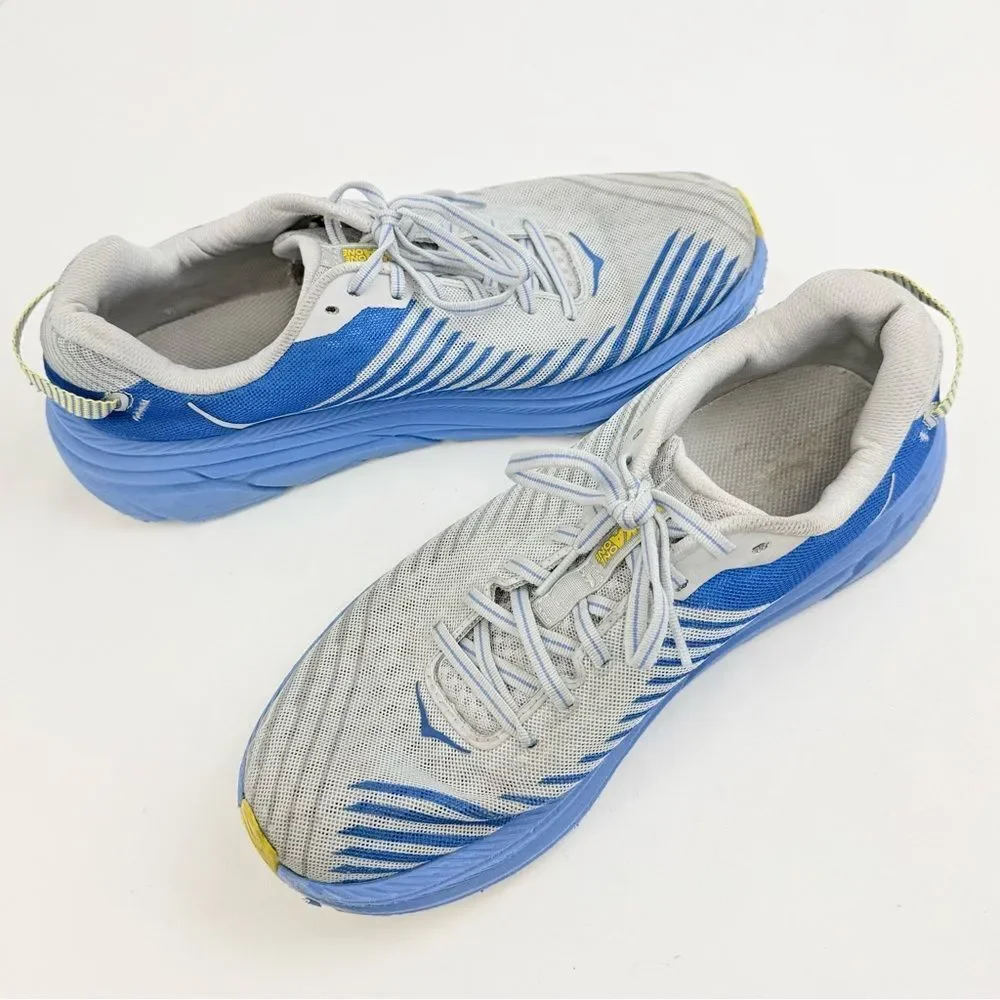 Hoka One One RICON Running Athletic Sneaker in Oyster Mushroom Nebulas Blue